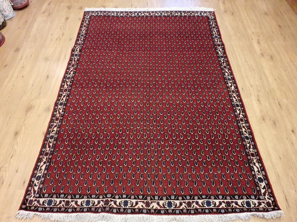 Handgeknoopt perzisch tapijt hamadan 210x138, Info@SlatsAntiek.nl, 100 tot 150 cm, Perzisch, 200 cm of meer