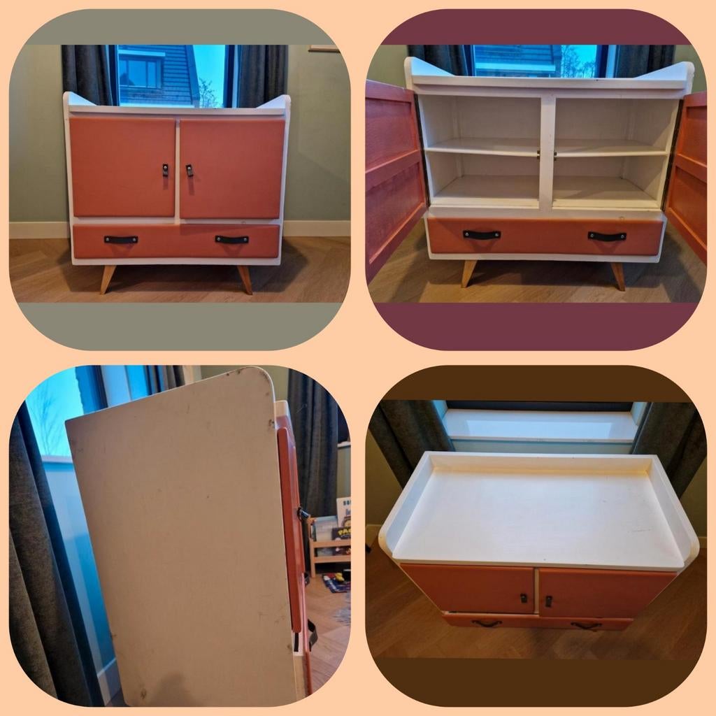 Gave vintage commode., Kinderen en Baby's, Kinderkamer | Commodes en Kasten, Gebruikt, 90 tot 105 cm, 100 cm of meer, 50 tot 70 cm