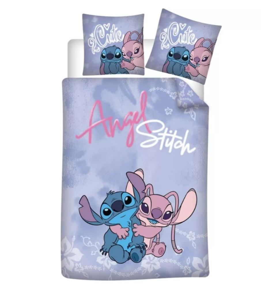 Stitch en Angel Dekbedovertrek 140 x 200 - Disney Dekbedhoes, Kinderen en Baby's, Kinderkamer | Beddengoed, Meisje, Nieuw, Ophalen of Verzenden
