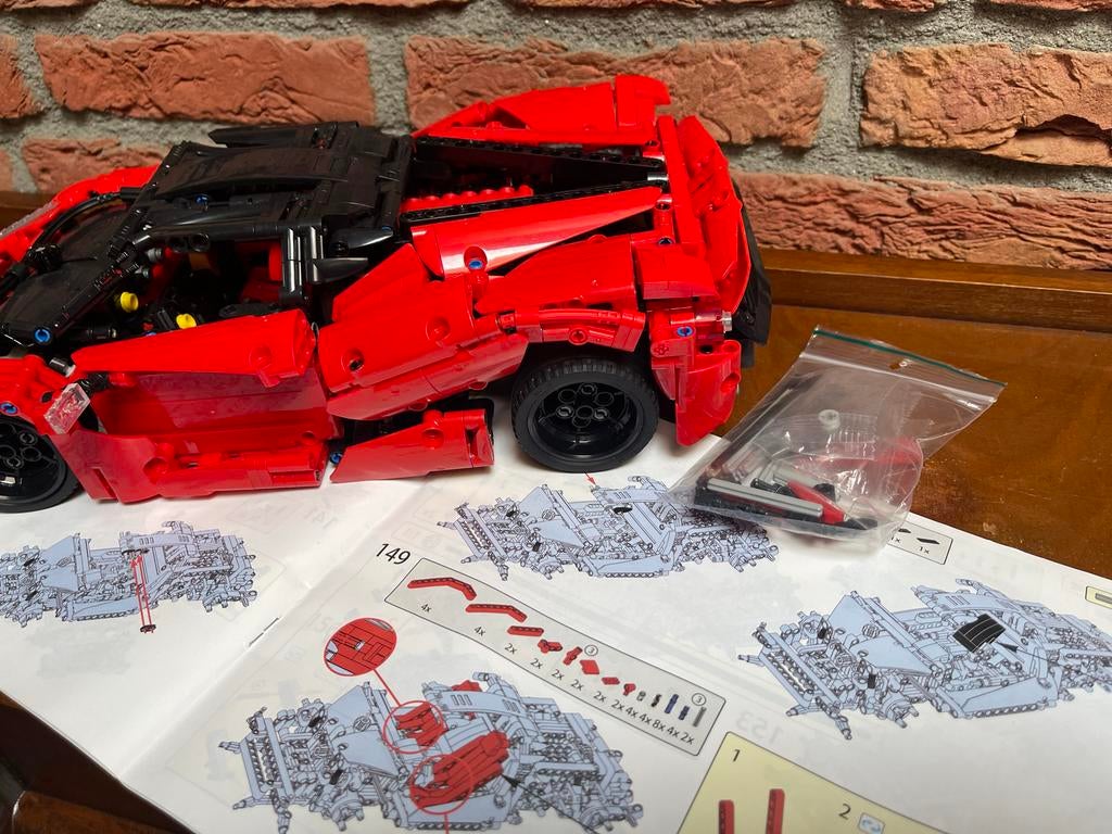 Zhegao QL0417 Ferrari 1:10 Bouwstenen Modelauto, Ophalen of Verzenden, Zo goed als nieuw, Overige merken