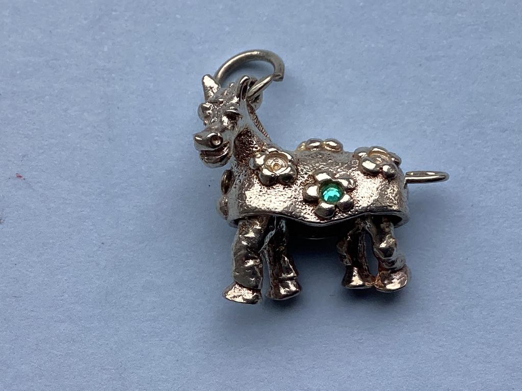 Oude bedel Paard, zilver beweegbaar, Verzenden, Zilver