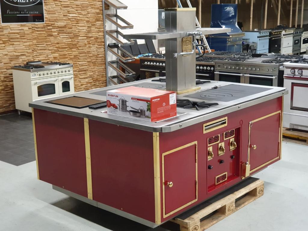 Luxe fornuis Molteni Eiland Bordeaux Rood & Messing, Niet ingevuld, 60 cm of meer, Niet ingevuld, Ophalen of Verzenden