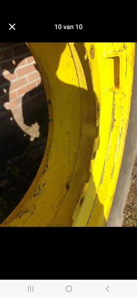2x Pirelli 580 70 R42 band met 20x42 John Deere rimvelg, Ophalen