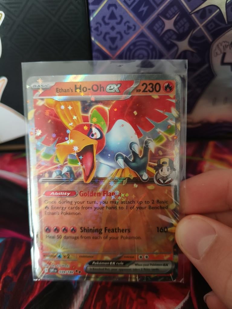 Ethan's Ho-Oh ex 039/182 NM, Ophalen of Verzenden, Nieuw, Losse kaart, Foil