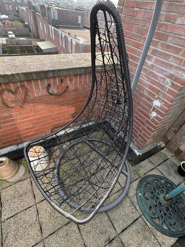 Hangstoel / Egg Chair inclusief standaard, Tuin en Terras, Ophalen, Zo goed als nieuw