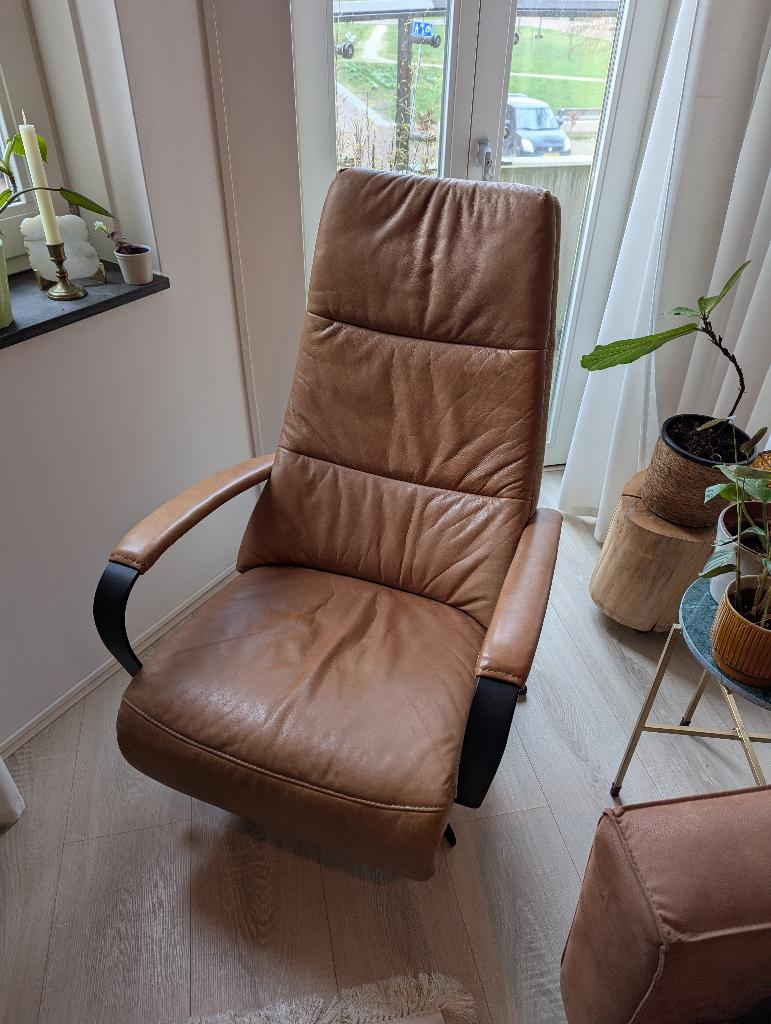 Prominent E-100 Relaxfauteuil Humberto, Ophalen, Minder dan 75 cm, Zo goed als nieuw, Leer