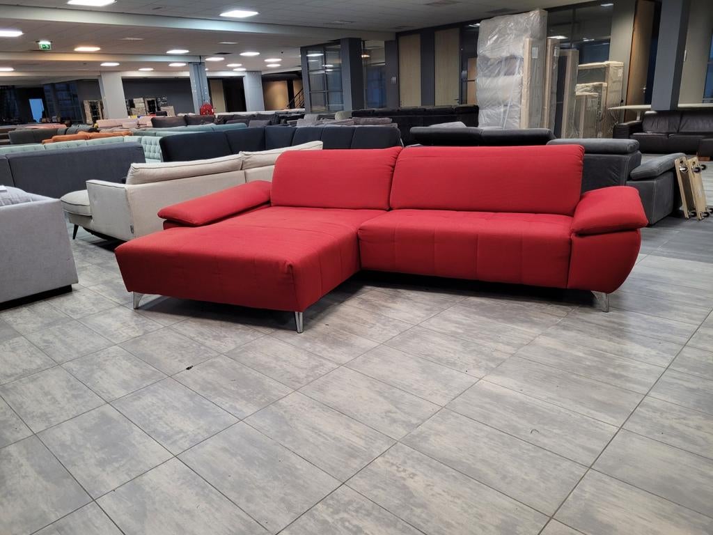 ❇️️️️️️ OUTLET donkerrode hoekbank 310x185 | GRATIS LEVERING, Huis en Inrichting, Banken | Bankstellen, Hoekbank, 300 cm of meer