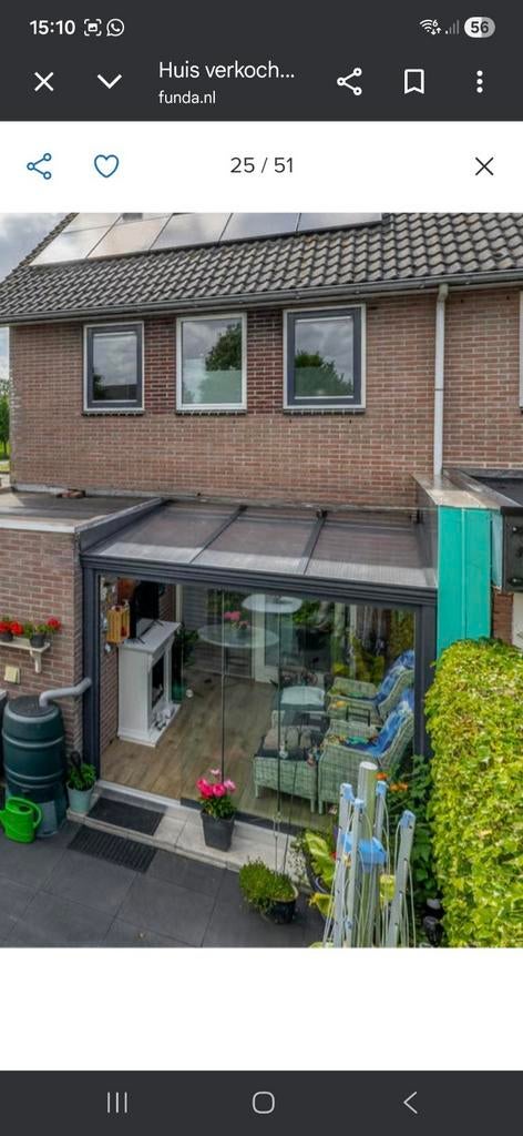 Aluminium serre antraciet met verlichting, Ophalen, Gebruikt, Serre