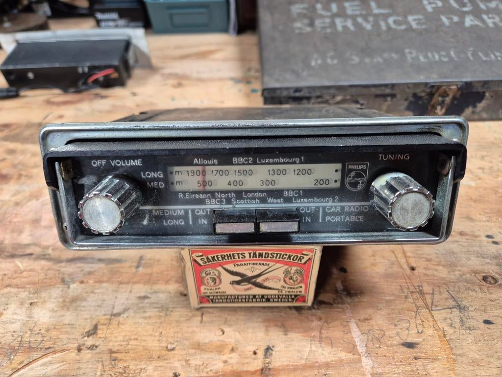 Philips portable vintage auto radio retro autoradio, Auto diversen, Autoradio's, Ophalen