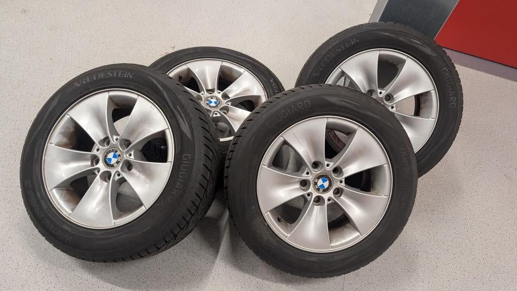 BMW velgen + winterbanden 215/55 R16 | E90 E91 E92 E93 E46 1, Ophalen, 215 mm, 16 inch, Banden en Velgen