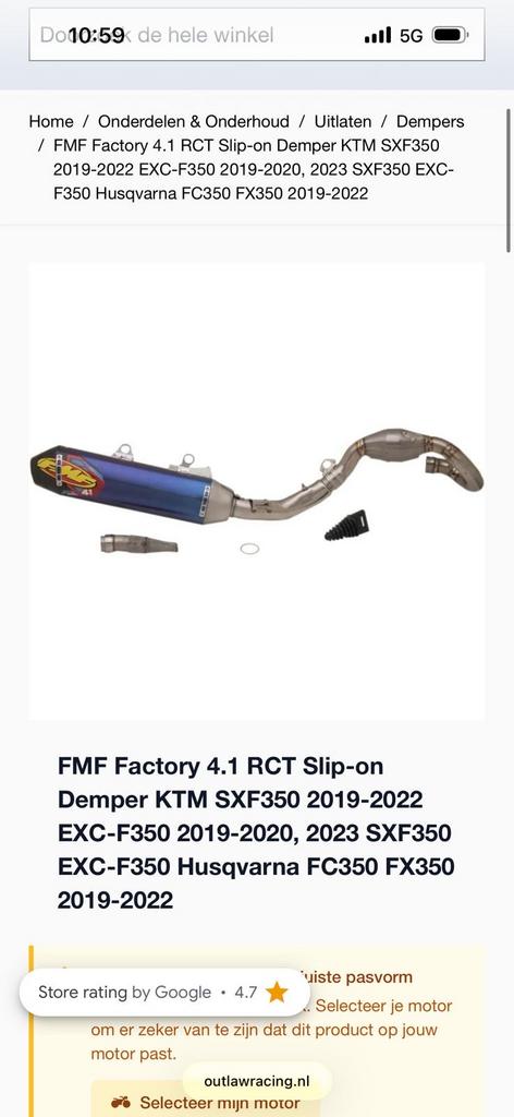 FMF Full Systeem Enduro 2019-2022 gevraagd, Ophalen of Verzenden, Gebruikt