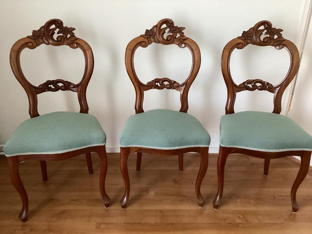 Art deco stoelen, Huis en Inrichting, Stoelen, Ophalen, Gebruikt, Art deco, Hout