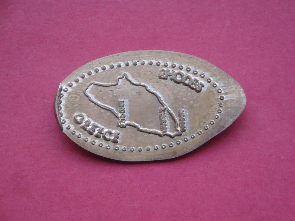 Kavel penning Rhodos Griekenland., Verzenden, Buitenland, Munten