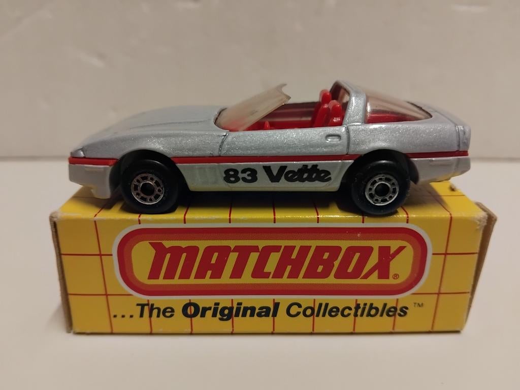 Matchbox 1:56 Chevrolet Corvette 1983 #14 USA 3INCH, Ophalen of Verzenden, Zo goed als nieuw, Auto, Matchbox