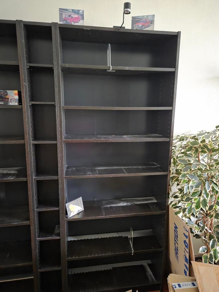 Wandkasten met diverse planken voor boeken en cd's, Huis en Inrichting, Ophalen, Met plank(en), Gebruikt, 200 cm of meer