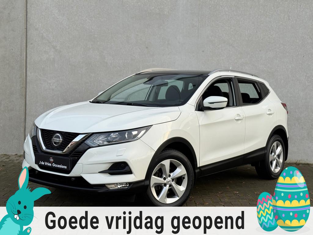 Nissan Qashqai 1.3 DIG-T Tekna GLAZEN DAK CAR PLAY TREKHAAK, Voorwielaandrijving, 4 cilinders, Leder en Stof, Origineel Nederlands