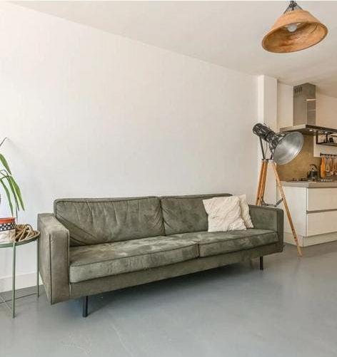 Donkergroene WOOOD 4 zits bank, Huis en Inrichting, Ophalen, Zo goed als nieuw, 75 tot 100 cm, 200 tot 250 cm