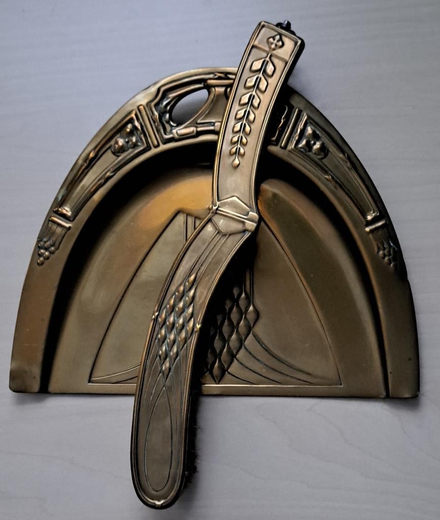 Antieke tafelschuier  en kruimelblik, Ophalen of Verzenden