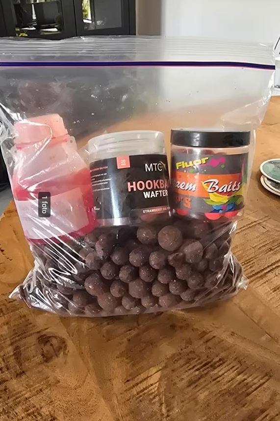 Strawberry fish boillies, pop-ups en wafters te koop!, Ophalen, Gebruikt, Overige typen