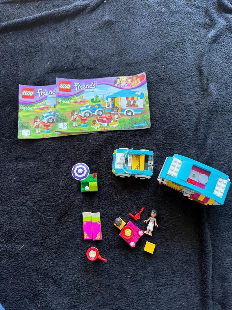 Lego Friends set 41034 Camper met auto en accessoires, Gebruikt, Lego, Friends, Complete set