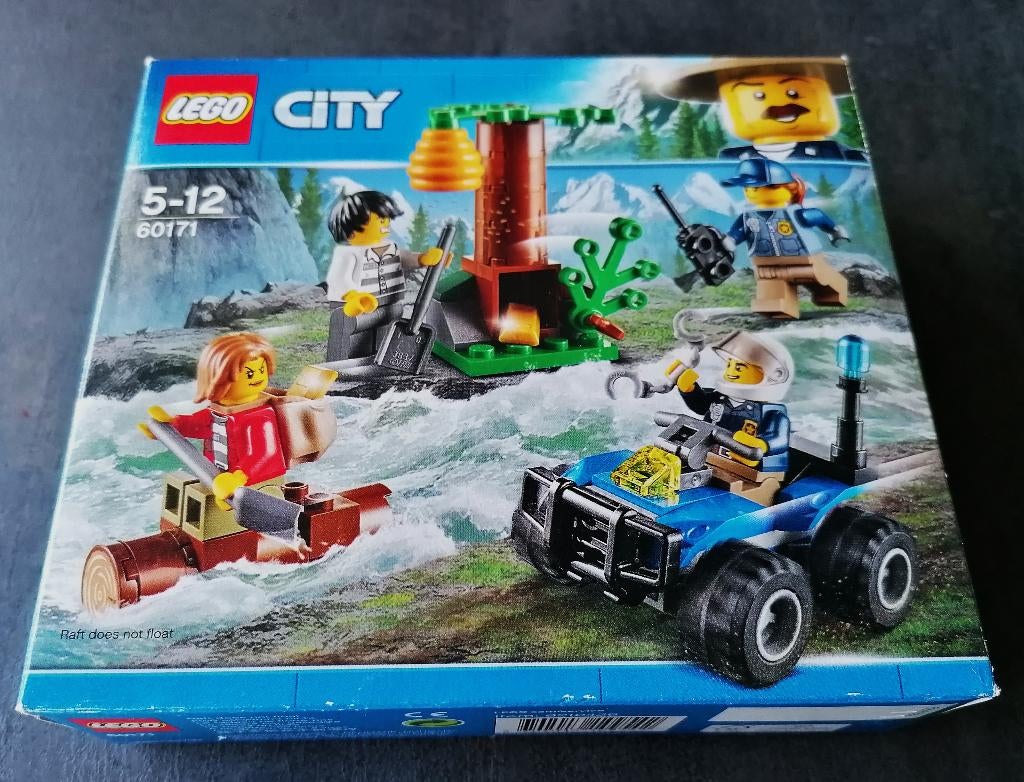 Lego city set 60171 - Bergachtervolging met 4 minifiguren., Verzenden, Lego, Compleet, Complete set