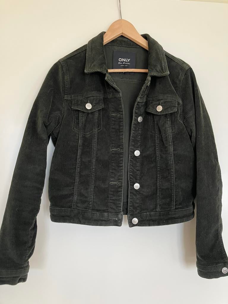 Rib jasje groen maat M, Ophalen of Verzenden, Zo goed als nieuw, Maat 38/40 (M), Groen