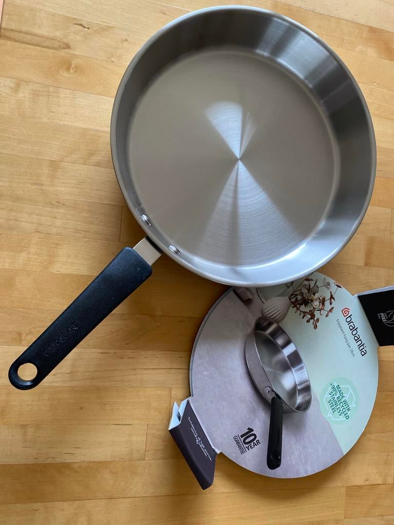 Brabantia Koekenpan 28cm - Nieuw, Inductieplaat, Nieuw, Ophalen of Verzenden, Rvs