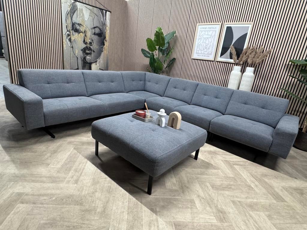 ZGAN Montel Traffic  Hoekbank - Grijs - 327 x 290, -, -, Hoekbank, 300 cm of meer