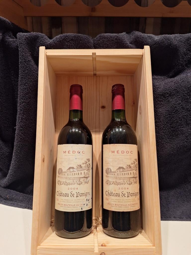 Château de Panigon Médoc 2004 - Rode Wijn. 2 flessen, Gebruikt, Frankrijk, Ophalen of Verzenden, Rode wijn