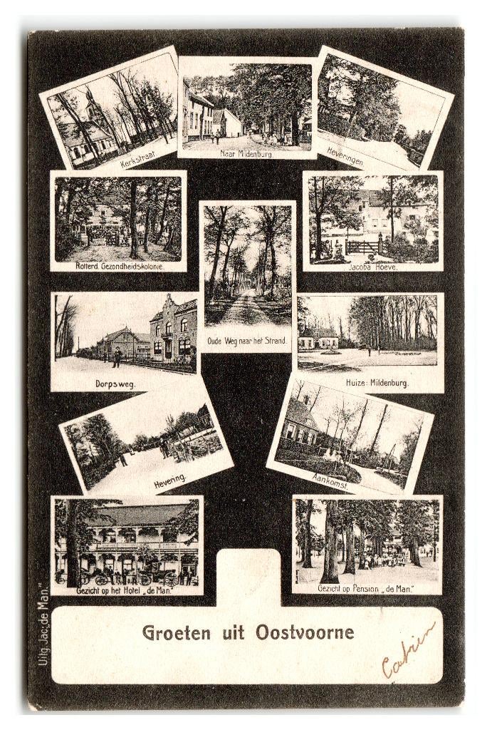 Oostvoorne, Groeten uit Oostvoorne, Verzenden, Voor 1920, Gelopen, Zuid-Holland