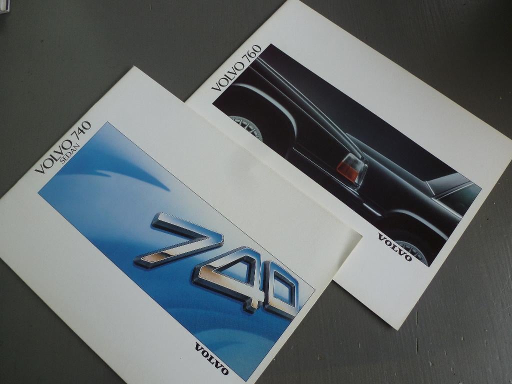 Volvo 740 760 folder 2 voor 5,00 !!! Nederlands, Ophalen of Verzenden, Zo goed als nieuw, Volvo