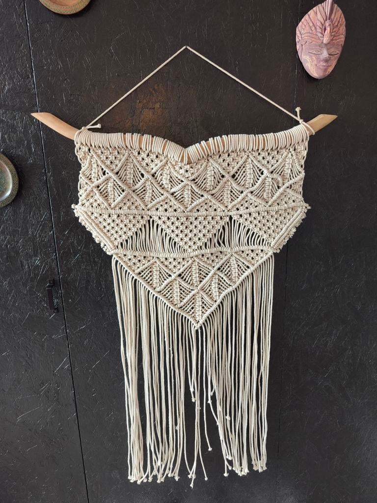 Handgemaakt Macramé Wandkleed - Boheemse Wanddecoratie, Ophalen of Verzenden, Zo goed als nieuw