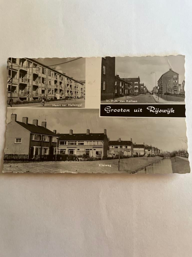 ansichtkaart Groeten uit Rijswijk Z-H, Ophalen of Verzenden, 1940 tot 1960, Gelopen, Zuid-Holland