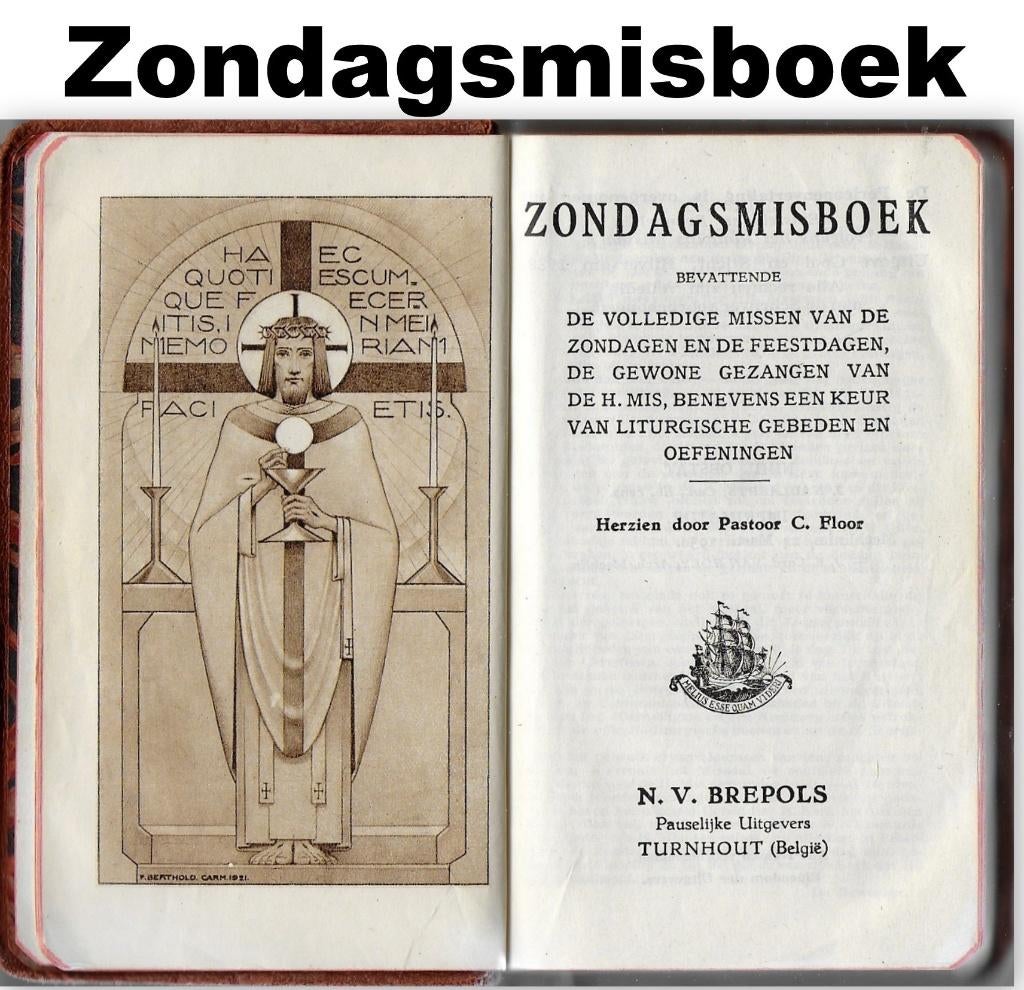 Het zondags misboek ( uitgeverij brepols ) 1954, Antiek en Kunst, Ophalen of Verzenden