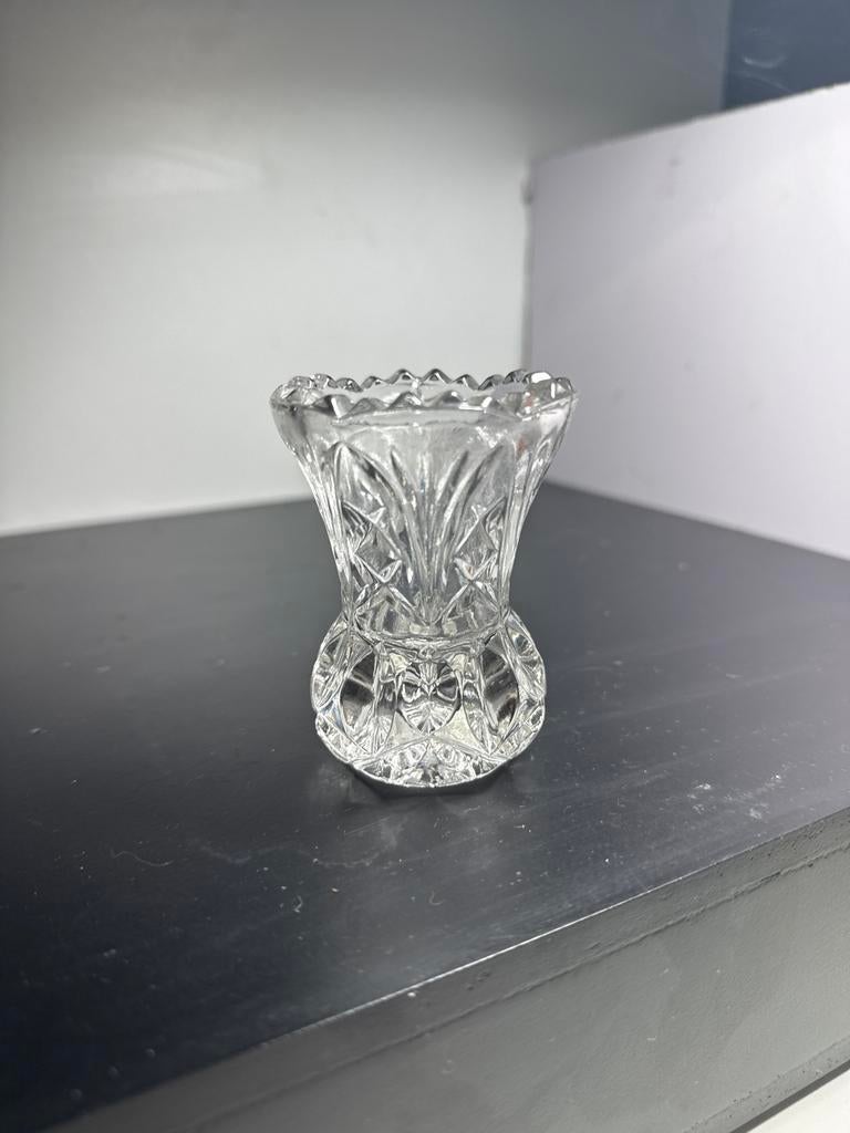 Vintage West-Duitse Kristallen Ananas Tandenstokerhouder, Ophalen of Verzenden