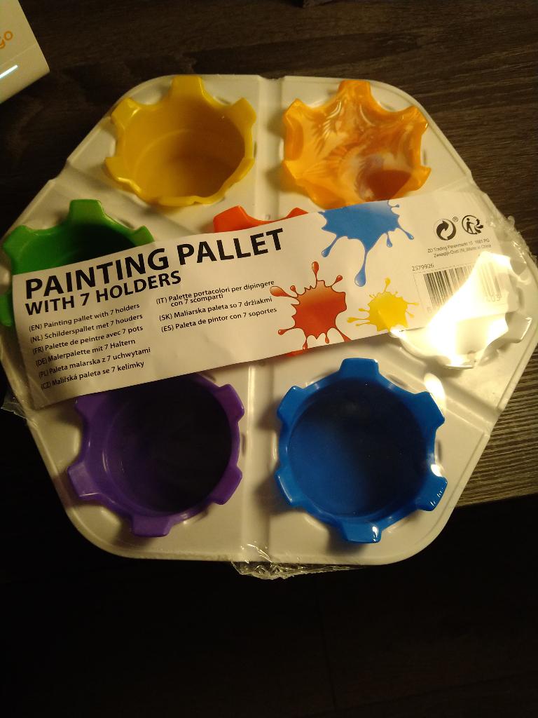 Painting pallet, verf pallet met 7 houders, verf bakjes, Ophalen of Verzenden, Nieuw, Gereedschap of Toebehoren