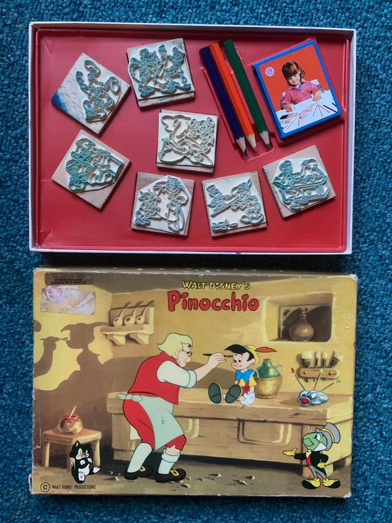 Vintage Walt Disney’s Pinocchio Stempelset multi print 350