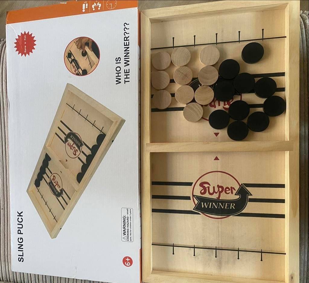 Sjoelbak / Sling Puck - Super Winner, Een of twee spelers, Ophalen of Verzenden, Zo goed als nieuw, Reisspel