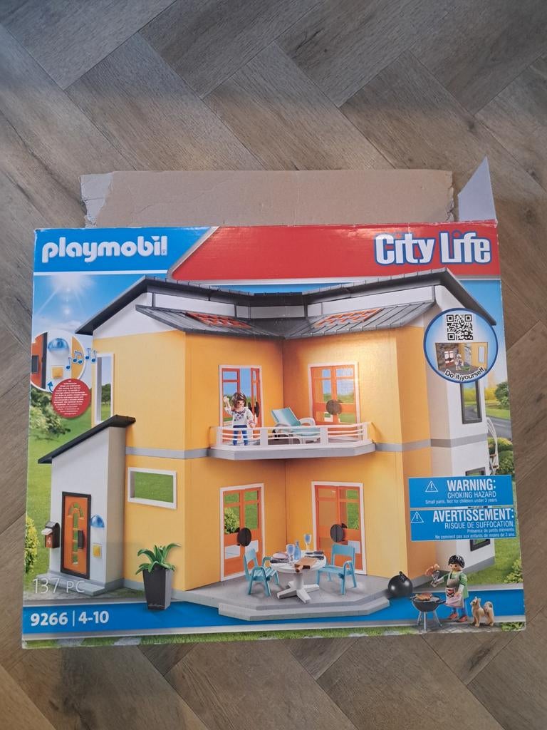 Compleet Playmobil huis + extra bed, Ophalen of Verzenden, Gebruikt, Complete set