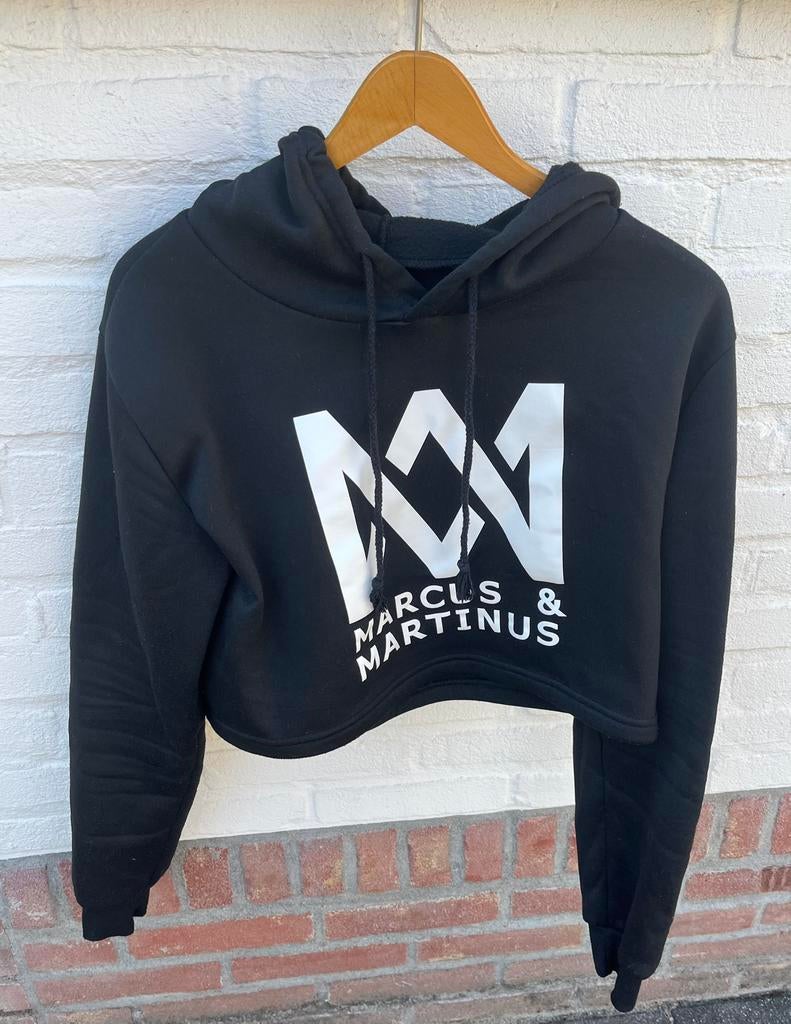 Martinus en Marcus crop top hoodie met oren zwart maat M, Ophalen of Verzenden, Gedragen, Maat 38/40 (M), Zwart