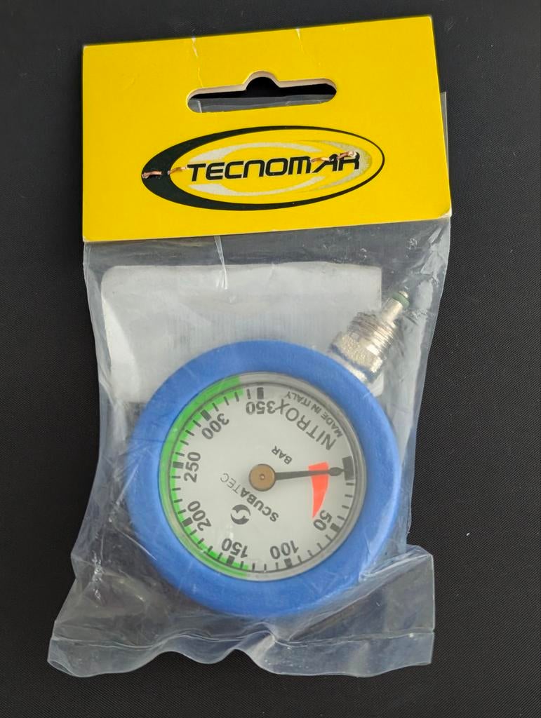 Tecnomar Nitrox 350 Bar Manometer - Nieuw in verpakking, Ophalen of Verzenden, Nieuw