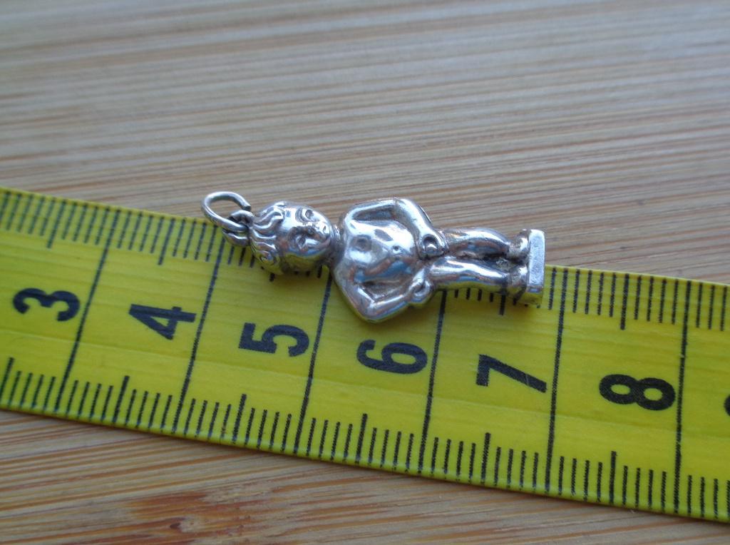 zilveren vintage bedel manneke pies [511], Overige merken, Ophalen of Verzenden, Zo goed als nieuw, 1 bedel