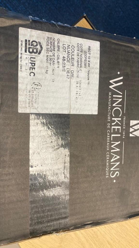 Winckelmans Gris wand of vloertegels, Ophalen, 60 cm of meer, Nieuw, Minder dan 5 m²