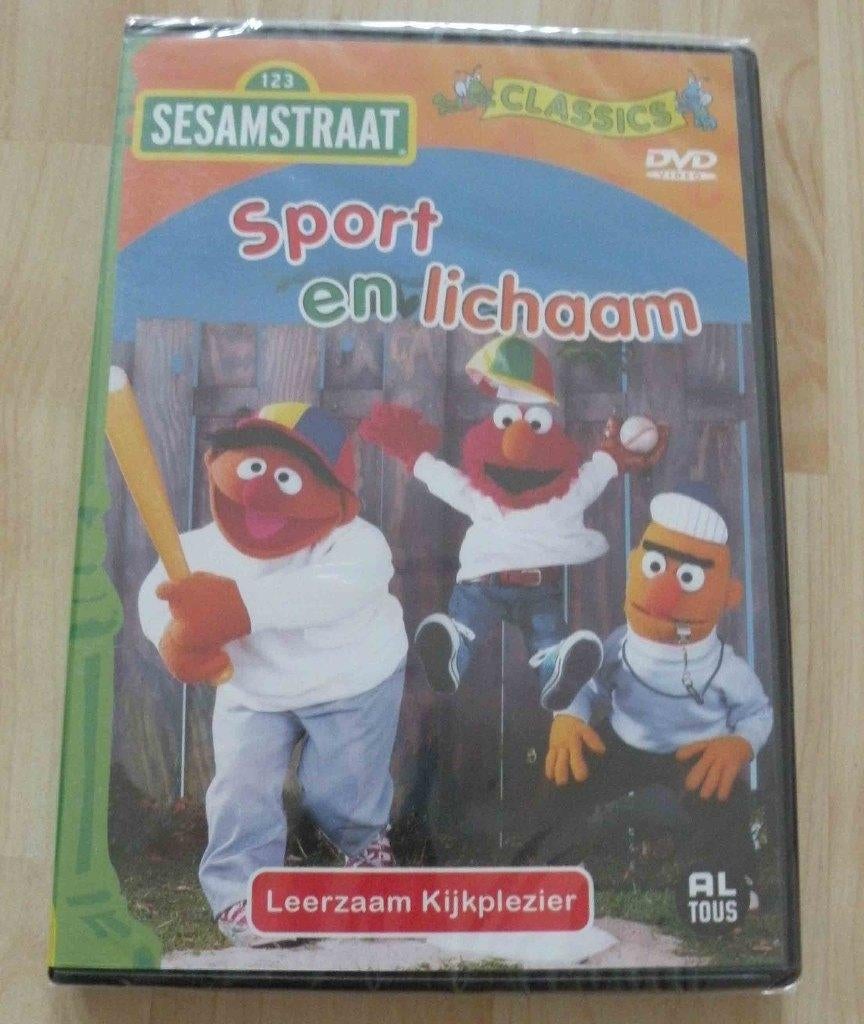 DVD Sesamstraat "Sport & Lichaam" NIEUW in de verpakking, Alle leeftijden, Poppen, Ophalen of Verzenden, Tv fictie