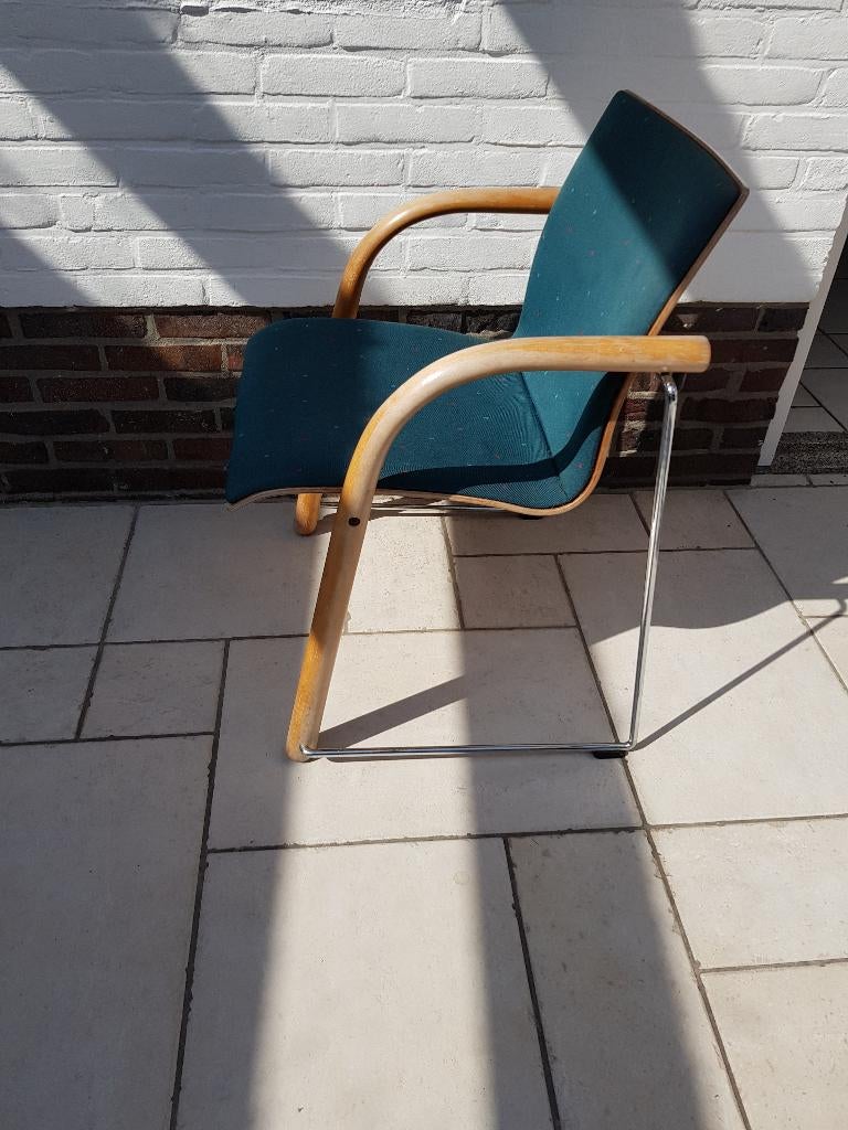 Thonet stoelen 6x vintage, Huis en Inrichting, Stoelen, Ophalen, Gebruikt, Blauw, Vier