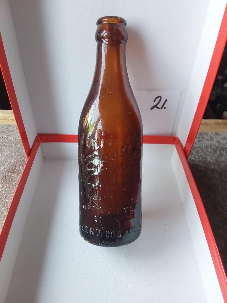 Coca-Cola Amber Fles GREENWOOD,MISS 1900-1915, Ophalen of Verzenden, Zo goed als nieuw, Gebruiksvoorwerp