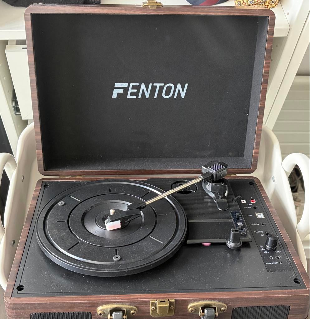 Fenton Platenspeler + Platenhouder + Platen, Ophalen of Verzenden, Gebruikt, 12 inch