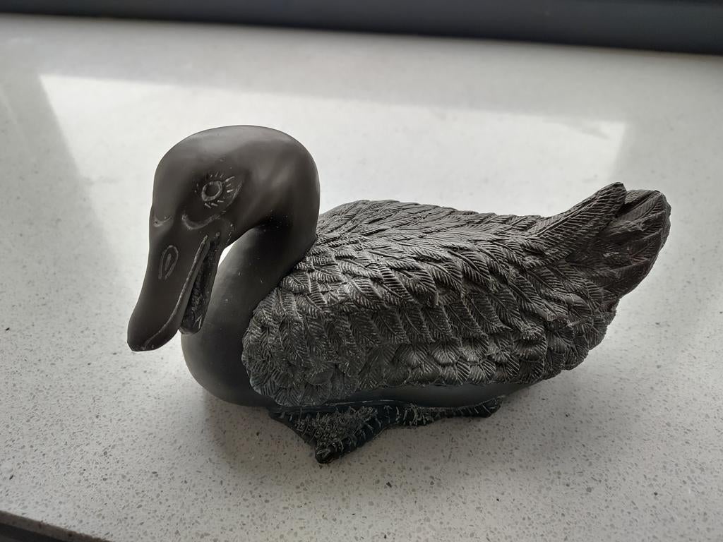 Bronzen Patina Eend Sieradendoosje - Art Deco Stijl, Antiek en Kunst, Ophalen of Verzenden