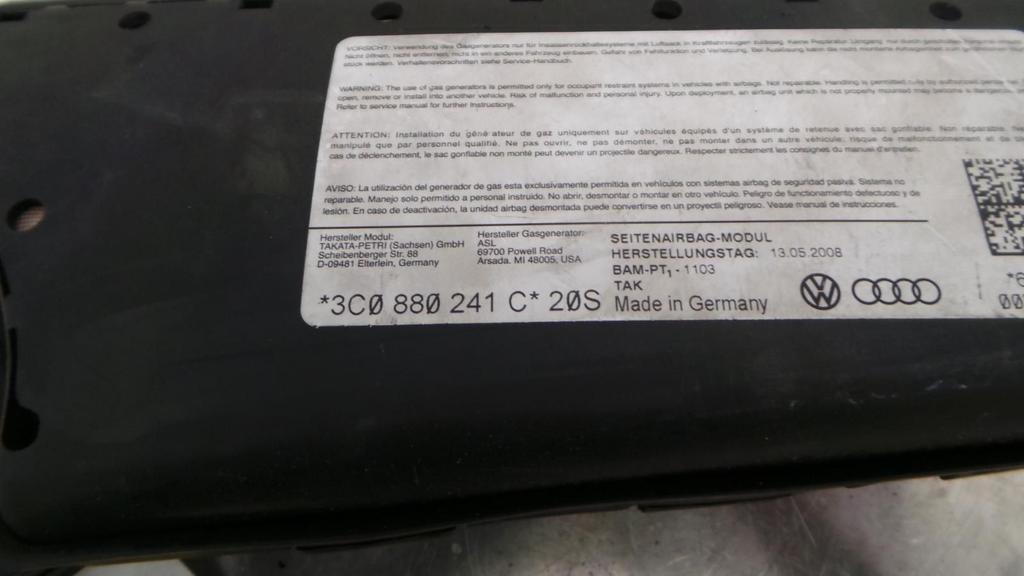 VOLKSWAGEN PASSAT BLUE MOTION AIRBAG LINKS 2008, Ophalen of Verzenden, Gebruikt, Stiba lid