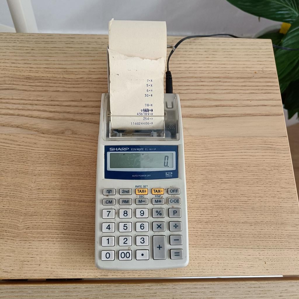 Sharp EL-161P Rekenmachine met Bonprinter, Diversen, Rekenmachines, Ophalen of Verzenden, Gebruikt